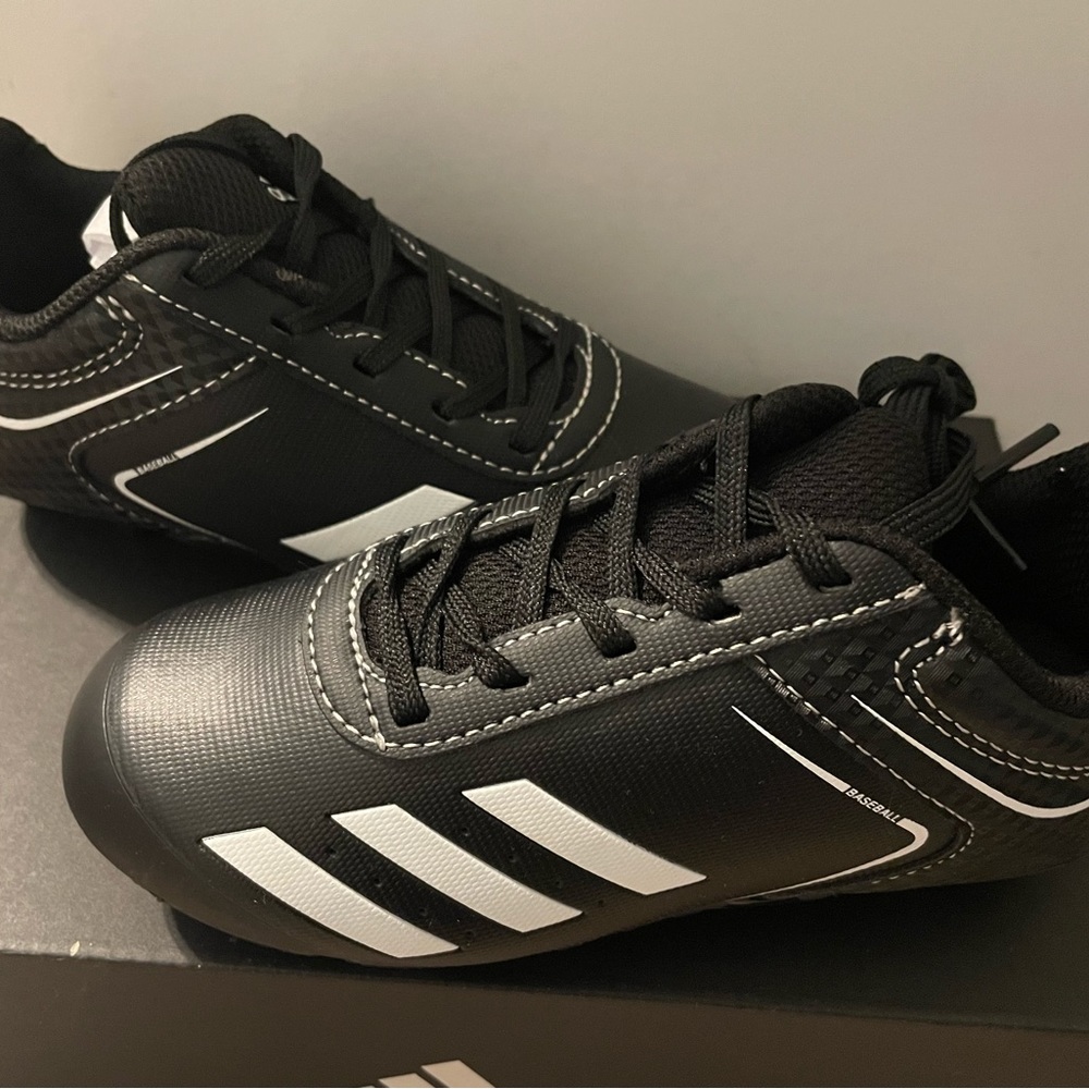 Adidas Black/White Rundown Baseball Cleats ABBC21 Kids Size 11K